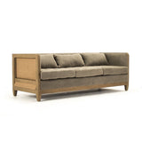 Vert Deconstructed Sofa Dry Finished Birch, Green Moss Linen/Cotton, Burlap CF223-3 513 C064/AID010 Zentique