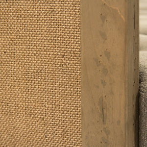 Vert Deconstructed Sofa Dry Finished Birch, Green Moss Linen/Cotton, Burlap CF223-3 513 C064/AID010 Zentique