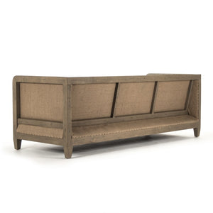 Zentique Vert Deconstructed Sofa with Birch Frame, Linen & Burlap Upholstery, Modern Relaxed Silhouette, Cozy Comfortentials CF223-3 513 C064/AID010