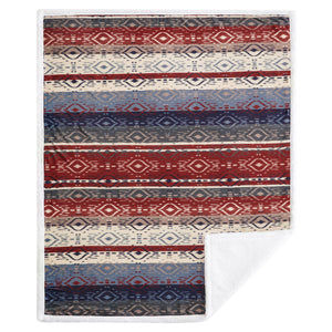 Hiend Accents Home On The Range Aztec Campfire Sherpa Throw - Embrace Southwestern Charm And Cozy Warmth Today! Multi Color Front, 100% Polyester,Back, 100% Polyester (Sherpa Fabric) Cf2237t2-os-oc