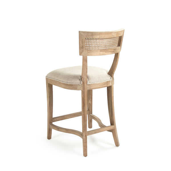 Carvell Counter Stool Limed Grey Oak, Natural Cream Linen CF282-30CaneCounter E272 A015-A Zentique