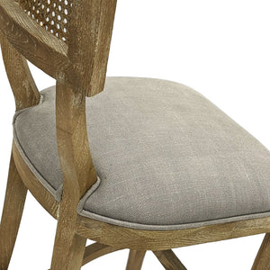 Carvell Cane Back Bar Stool Limed Grey Oak, Grey Linen CF282-35-R Cane Bar E272 A048 Zentique