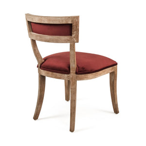 Zentique Carvell Solid Oak Side Chair with Plush Velvet Upholstery, Ergonomic Support for Dining & Desk (97 chars) Limed Grey Oak, Grey Velvet CF282 E272 11609