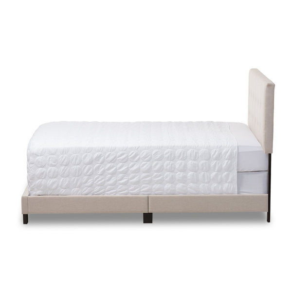 Baxton Studio Baxton Studio Brookfield Upholstered Queen Bed with Grid-Tufted Headboard for Modern Elegance Beige CF8747B-Beige-Queen