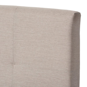Baxton Studio Baxton Studio Brookfield Upholstered Queen Bed with Grid-Tufted Headboard for Modern Elegance Beige CF8747B-Beige-Queen