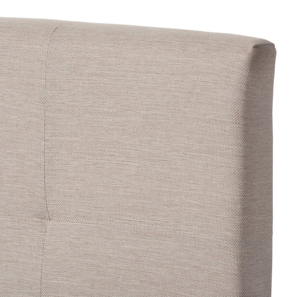 Baxton Studio Baxton Studio Brookfield Upholstered Queen Bed with Grid-Tufted Headboard for Modern Elegance Beige CF8747B-Beige-Queen