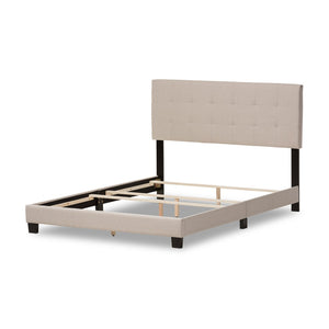 Baxton Studio Baxton Studio Brookfield Upholstered Queen Bed with Grid-Tufted Headboard for Modern Elegance Beige CF8747B-Beige-Queen