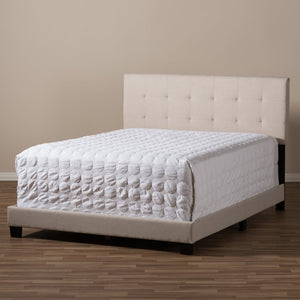 Baxton Studio Baxton Studio Brookfield Upholstered Queen Bed with Grid-Tufted Headboard for Modern Elegance Beige CF8747B-Beige-Queen