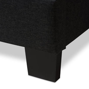 Baxton Studio Baxton Studio Brookfield Modern Charcoal Grey Upholstered Bed with Stylish Grid Tufted Headboard King CF8747B-Charcoal-King