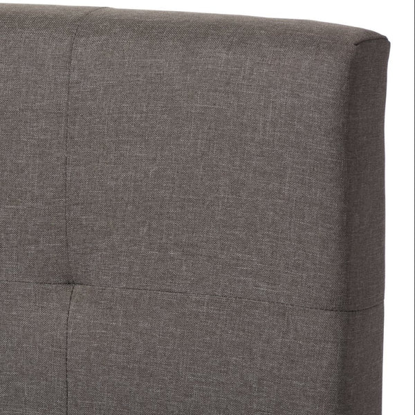 Baxton Studio Baxton Studio Brookfield Upholstered Queen Bed with Grid-Tufted Headboard for Modern Elegance Gray CF8747B-Grey-Queen
