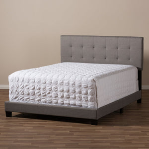 Baxton Studio Baxton Studio Brookfield Upholstered Queen Bed with Grid-Tufted Headboard for Modern Elegance Gray CF8747B-Grey-Queen