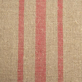 Bastille Love Chair Reclaimed Oak, Khaki Linen with Red Stripe CFH004-1 E255-3 Stripe Red Zentique