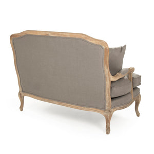 Bastille Settee Limed Grey Oak, Grey Linen CFH004-2 E272 A048 Zentique