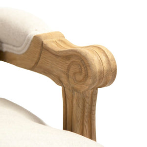 Zentique Bastille Sofa — Contemporary oak-framed linen-upholstered design with plush cushions for stylish comfort Natural Oak, Natural Linen CFH004-3 E255 A003