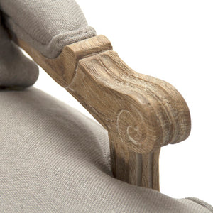 Zentique Bastille Sofa — Contemporary oak-framed linen-upholstered design with plush cushions for stylish comfort Limed Grey Oak, Grey Linen CFH004-3 E272 A048