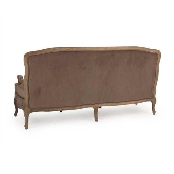 Zentique Bastille Velvet Sofa with Solid Oak Frame, Plush Cushions & Tailored Lines for Stylish Comfort (98) CFH004-3 E272 V011
