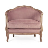 Maison Love Chair Limed Grey Oak, Dusty Rose Velvet CFH007-1 E272 V004 Zentique