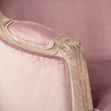 Maison Love Chair Limed Grey Oak, Dusty Rose Velvet CFH007-1 E272 V004 Zentique