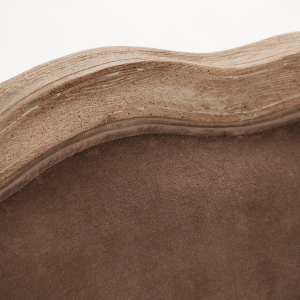 Maison Love Chair Limed Grey Oak, Brown Velvet CFH007-1 E272 V011 Zentique