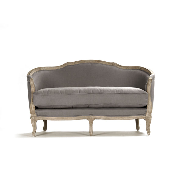 Maison Settee Limed Grey Oak, Grey Linen CFH007-2 E272 A048 Zentique