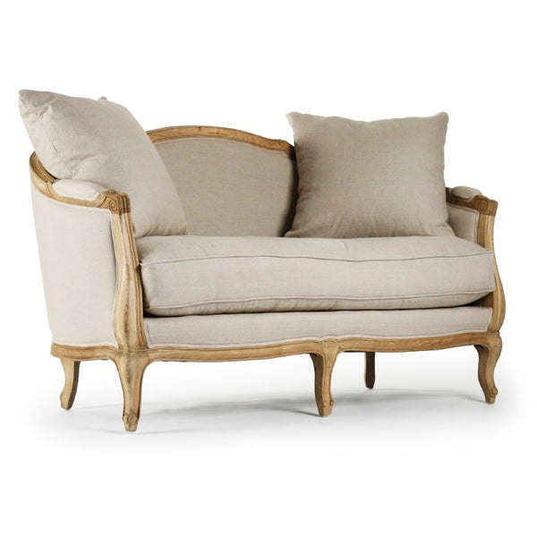 Zentique Maison Settee Compact Oak Frame Sofa — Scandinavian-Inspired, Comfortable Seating for Small Spaces CFH007-2 E255 A003