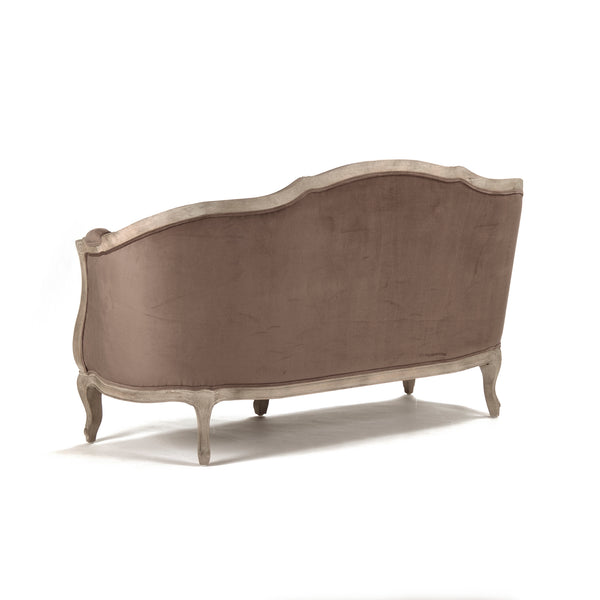 Maison Settee Limed Grey Oak, Brown Velvet CFH007-2 E272 V011 Zentique