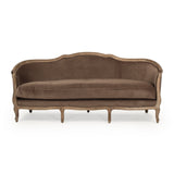 Maison Sofa Limed Grey Oak, Brown Velvet CFH007-3 E272 V011 Zentique