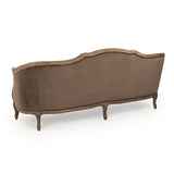 Maison Sofa Limed Grey Oak, Brown Velvet CFH007-3 E272 V011 Zentique