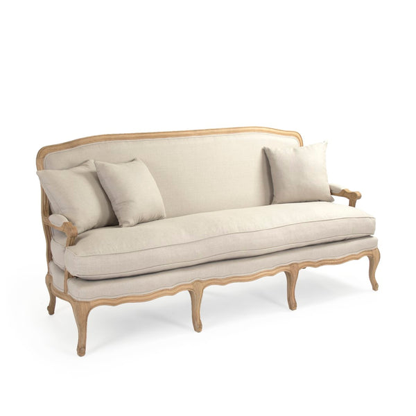 Bastille Sofa Natural Oak, Natural Linen CFH004-3 E255 A003 Zentique
