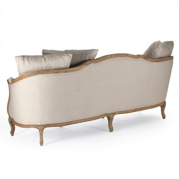 Zentique Maison Sofa with Breathable Linen Upholstery & Solid Oak Frame for Durable, Comfortable Living Room Style Natural Oak, Natural Linen CFH007-3 E255 A003