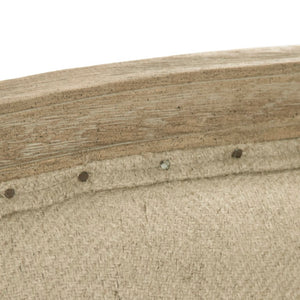 Zentique Maison Sofa with Breathable Linen Upholstery & Solid Oak Frame for Durable, Comfortable Living Room Style Limed Grey Oak, Hemp Linen CFH007-3 E272 H009