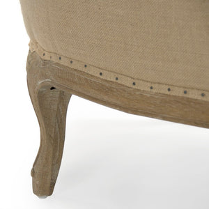Zentique Maison Sofa Solid Oak Frame Linen Upholstery with Jute Accents — Plush Support, Timeless Scandinavian Charm (96 chars) CFH007-3 E272 Jute H009