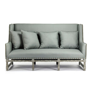 Zentique Aubert Sofa - Modern Elegance With Olive Green Frame & Soft Sage Linen For Timeless Comfort & Style Faux Olive Green Birch,Sage Linen Birch,Linen Cfh010-3 432 I