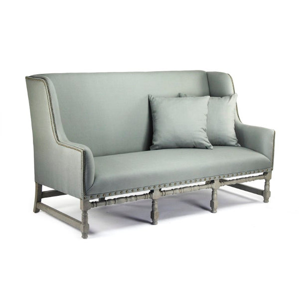 Zentique Aubert Linen Sofa with Birch Frame — Durable High-Res Foam Comfort, Removable Covers, Scandinavian Flair CFH010-3 432 I