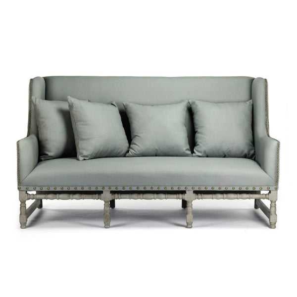 Zentique Aubert Linen Sofa with Birch Frame — Durable High-Res Foam Comfort, Removable Covers, Scandinavian Flair CFH010-3 432 I