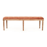 Louis Tufted Bench Limed Grey Oak, Rose Velvet CFH034-3 E272 V069 Zentique