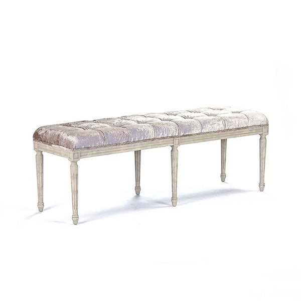 Zentique Louis Tufted Bench Velvet Upholstered 54"W Low-Profile Seat with Deep Button Tufting & Birch Frame CFH034-3 309 A