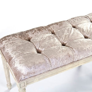 Zentique Louis Tufted Bench Velvet Upholstered 54"W Low-Profile Seat with Deep Button Tufting & Birch Frame CFH034-3 309 A