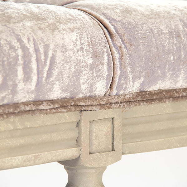 Zentique Louis Tufted Bench Velvet Upholstered 54"W Low-Profile Seat with Deep Button Tufting & Birch Frame CFH034-3 309 A