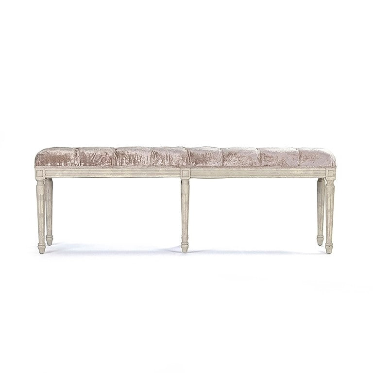 Zentique Louis Tufted Bench Velvet Upholstered 54"W Low-Profile Seat with Deep Button Tufting & Birch Frame CFH034-3 309 A