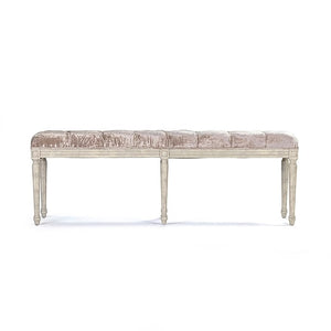 Zentique Louis Tufted Bench Velvet Upholstered 54"W Low-Profile Seat with Deep Button Tufting & Birch Frame CFH034-3 309 A