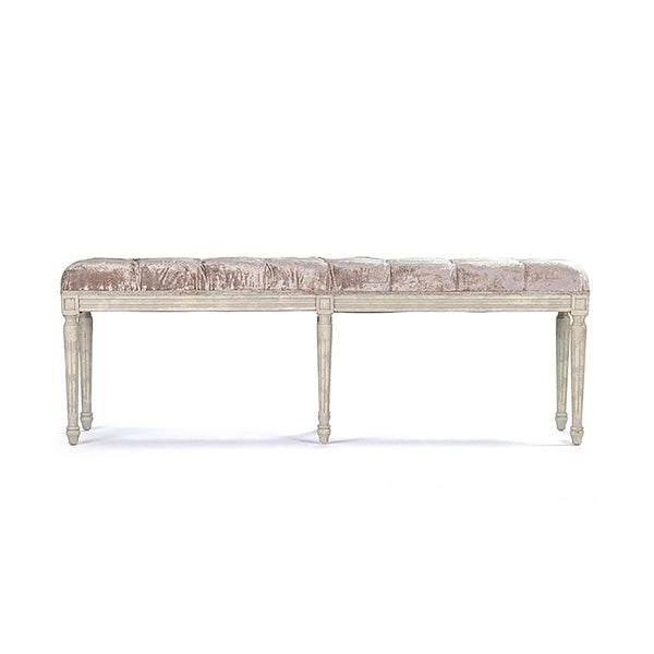 Zentique Louis Tufted Bench Velvet Upholstered 54"W Low-Profile Seat with Deep Button Tufting & Birch Frame CFH034-3 309 A