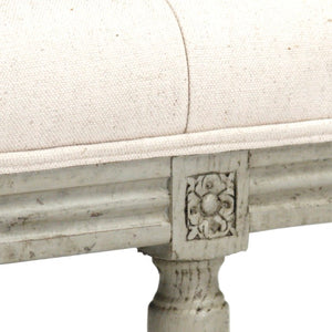 Zentique Louis Tufted Bench with Solid Birch Frame, Cotton Upholstery, Supportive Seating for Entryway or Bedroom CFH034-3 432 C020