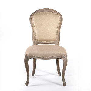 Zentique Lyon Side Chair - Elegant Limed Grey Oak With Soft Hemp Linen Upholstery For Timeless Comfort Limed Grey Oak,Hemp Linen Oak,Linen Cfh113 E272 H009