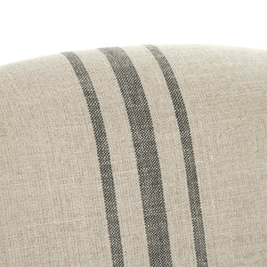 Rana Club Chair Limed Grey Oak, Natural Linen with Blue Stripe CFH132 E272 Blue Stripe Zentique