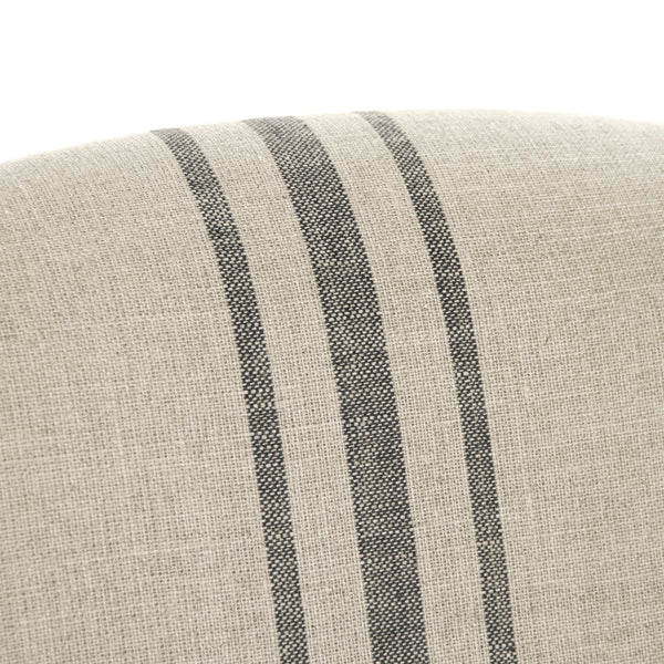 Rana Club Chair Limed Grey Oak, Natural Linen with Blue Stripe CFH132 E272 Blue Stripe Zentique