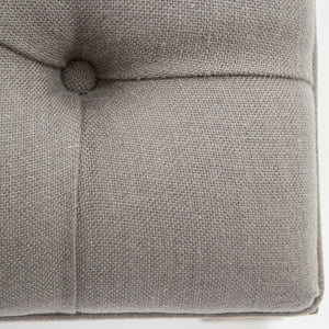 Square Tufted Ottoman Limed Grey Oak, Grey Linen CFH136-Z E272 A048 Zentique