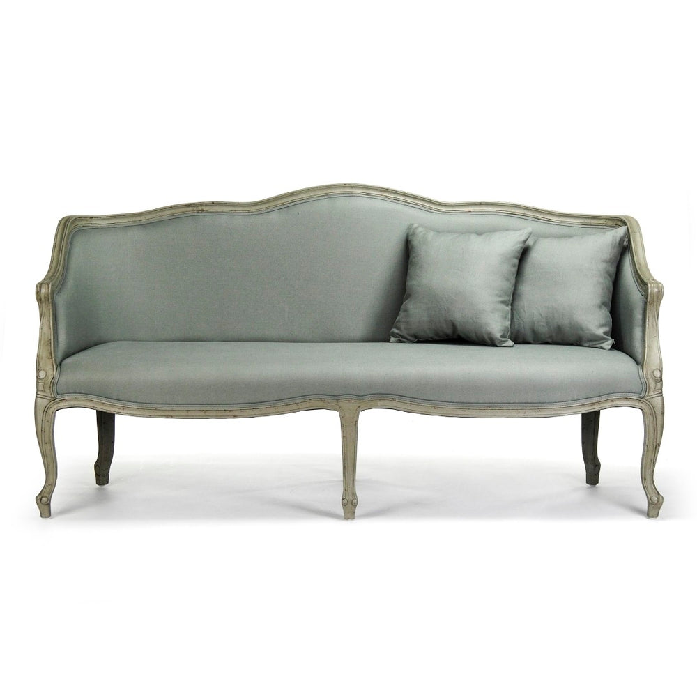 Zentique Benton Sofa - Chic Olive Green Design With Sage Linen Upholstery For Ultimate Comfort & Style Faux Olive Green Birch,Sage Linen Birch,Linen Cfh170-3 432 I