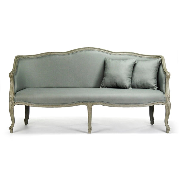 Zentique Benton Sofa - Chic Olive Green Design With Sage Linen Upholstery For Ultimate Comfort & Style Faux Olive Green Birch,Sage Linen Birch,Linen Cfh170-3 432 I