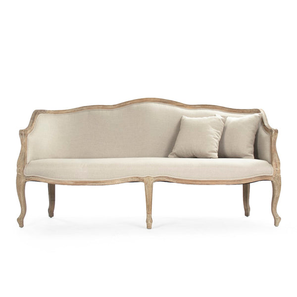 Benton Sofa Limed Grey Oak, Natural Linen CFH170-3 E272 A003 Zentique